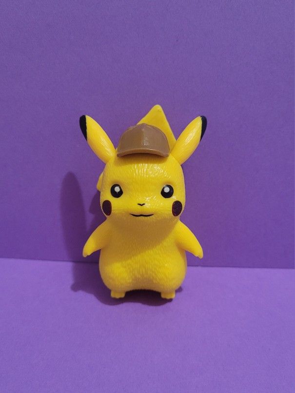 BURGER KING POKEMON DETECTIVE PIKACHU LIGHT UP KIDS MEAL TOY 3" FIGURE WORK.