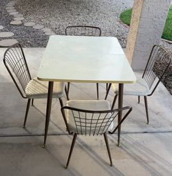 Mid-Century Modern Dining Table and 4 Chairs Daystrom or Kuehne or Howell