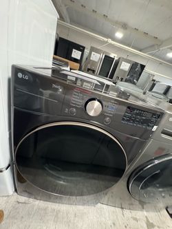 LG ThinQ Front-Load Dryer Graphite Steel