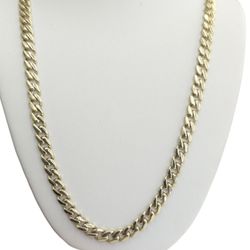 10kt Real Gold Monaco Style Chain 4.8 mm 18 Inches 