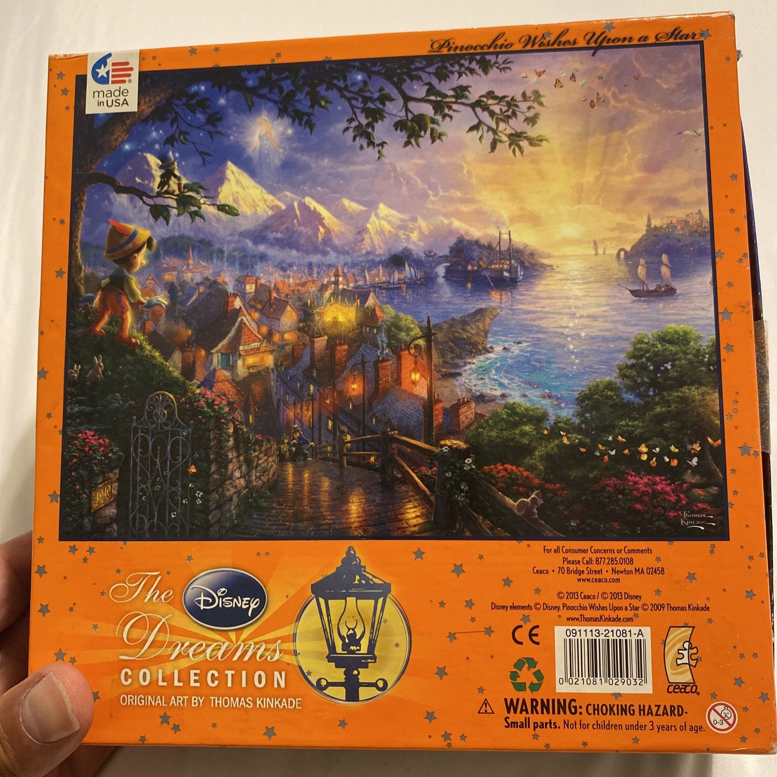 Disney PINOCCHIO WISHES UPON A STAR Thomas Kinkade Jigsaw