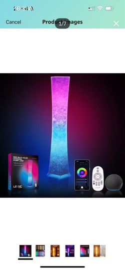 Brand new in box LEONC Floor Lamp with Remote, Tuya Smart 9w×2 Bulbs Included, 65" Smart Modern Floor Lamp with Alexa, Music Sync and 16 Million DIY C