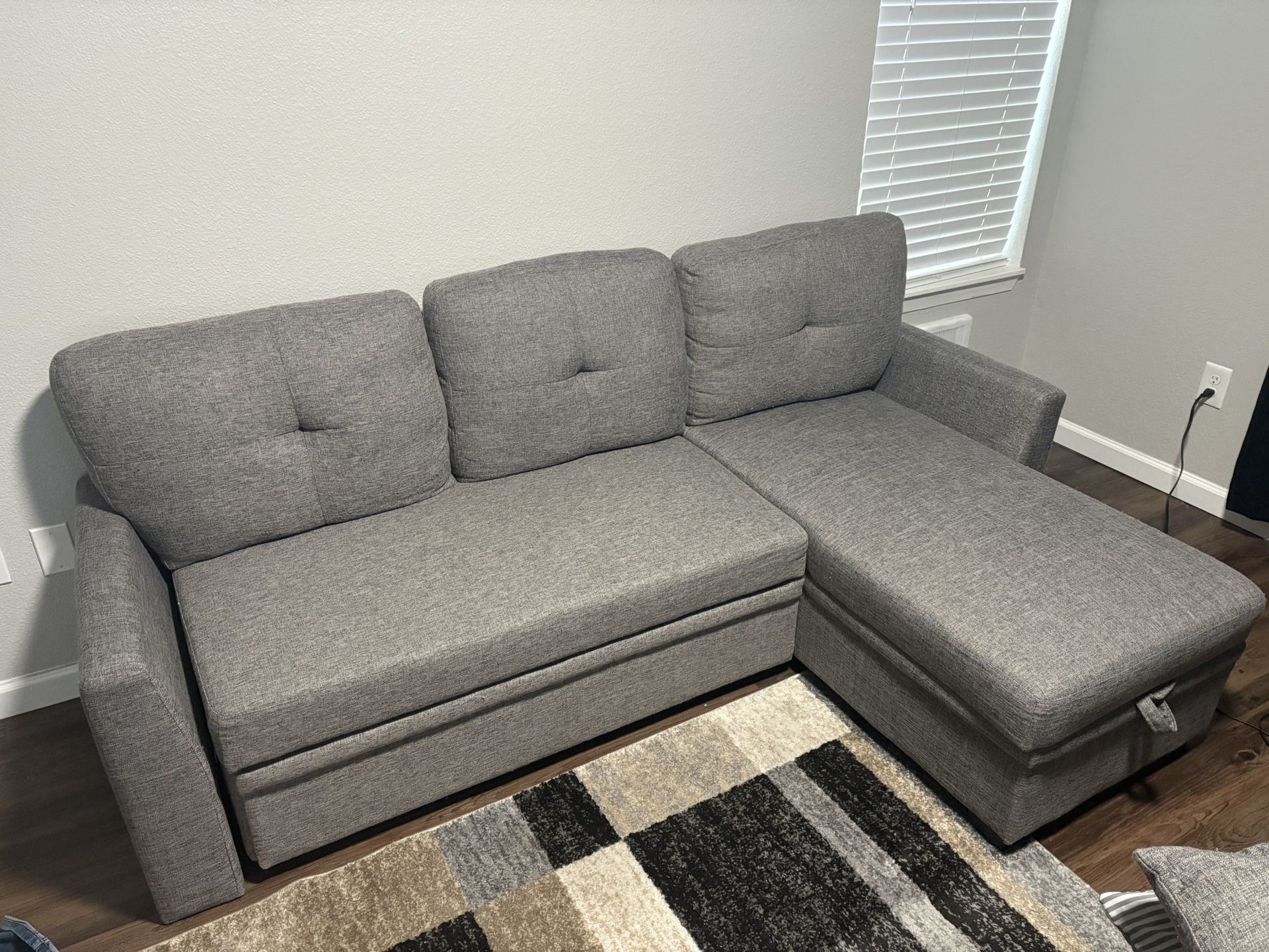 Couch. Fold Out. Storage room