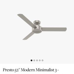 Ceiling Fan 52"", Silver/Nickel - NEW (in the box)