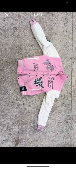 Pink varsity jacket