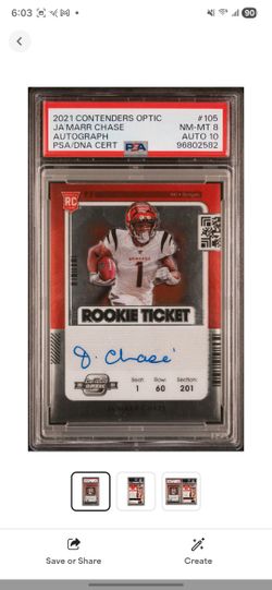 Jamar Chase Rookie On Card Auto