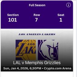 Los Angeles Lakers Vs Memphis Grizzlies 