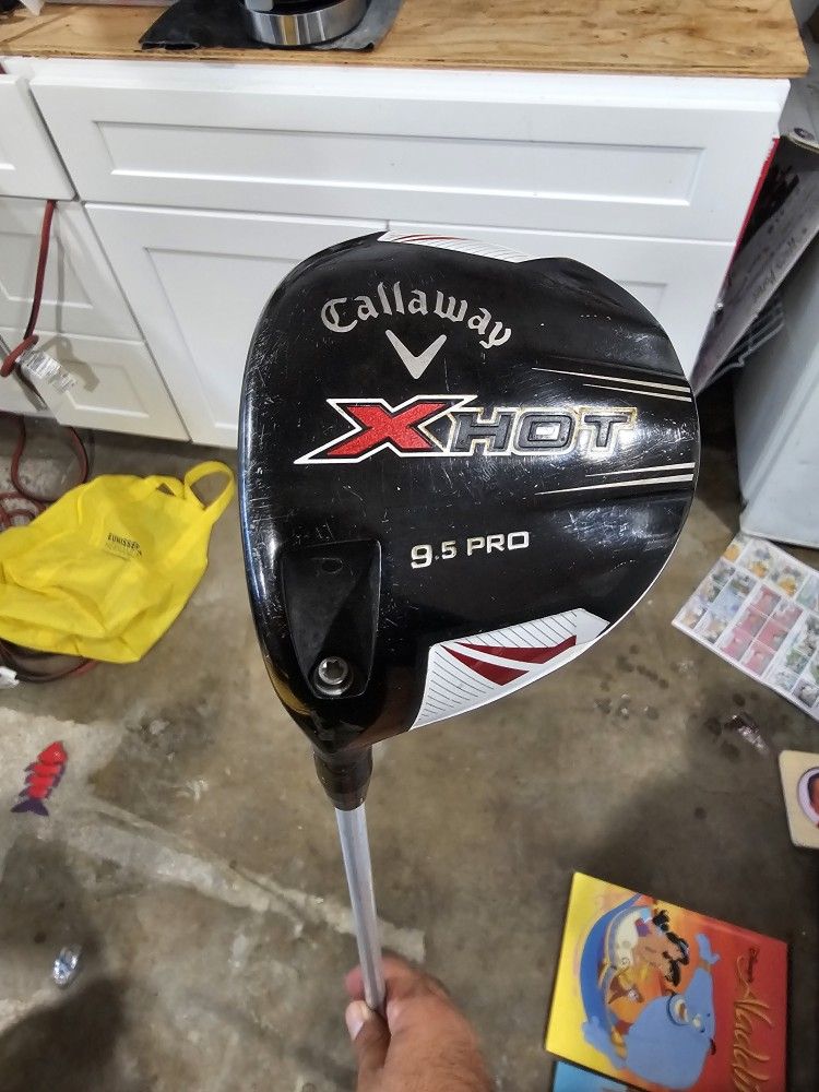 Callaway LH Xhot 9.5 Driver Project X shaft with a 6.0 flex.