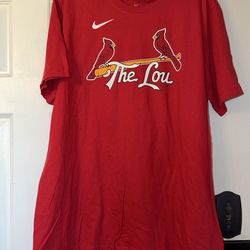 Nike MLB Baseball St. Louis Cardinals Lars Nootbar #21 Graphic T Shirt Men’s XL.