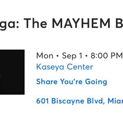 Lady Gaga Tickets Miami September 1