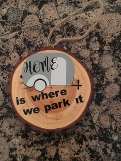 Wood slice. Trailer house or weekender