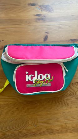 Igloo Retro Cooler Fanny Pack Pink and Blue