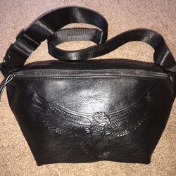 Unisex Belt Bag Cross Body Fanny Pack Eagle Logo Black