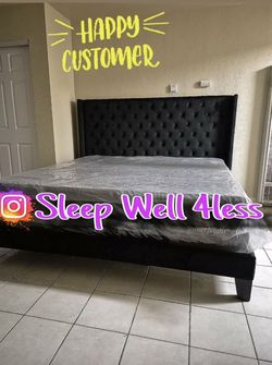 NEW  KING SIZE BED FRAME AND MATTRESS