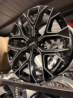 22s black milled wheels tires new 6lug Chevy
