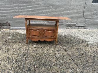 Antique Wooden Rectangular Mid-Century Sideboard for Restoration