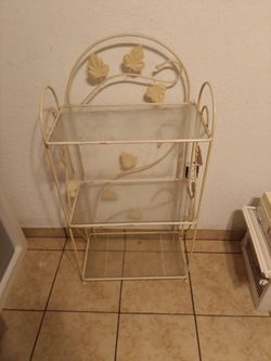 Vintage Cream Glass Shelves