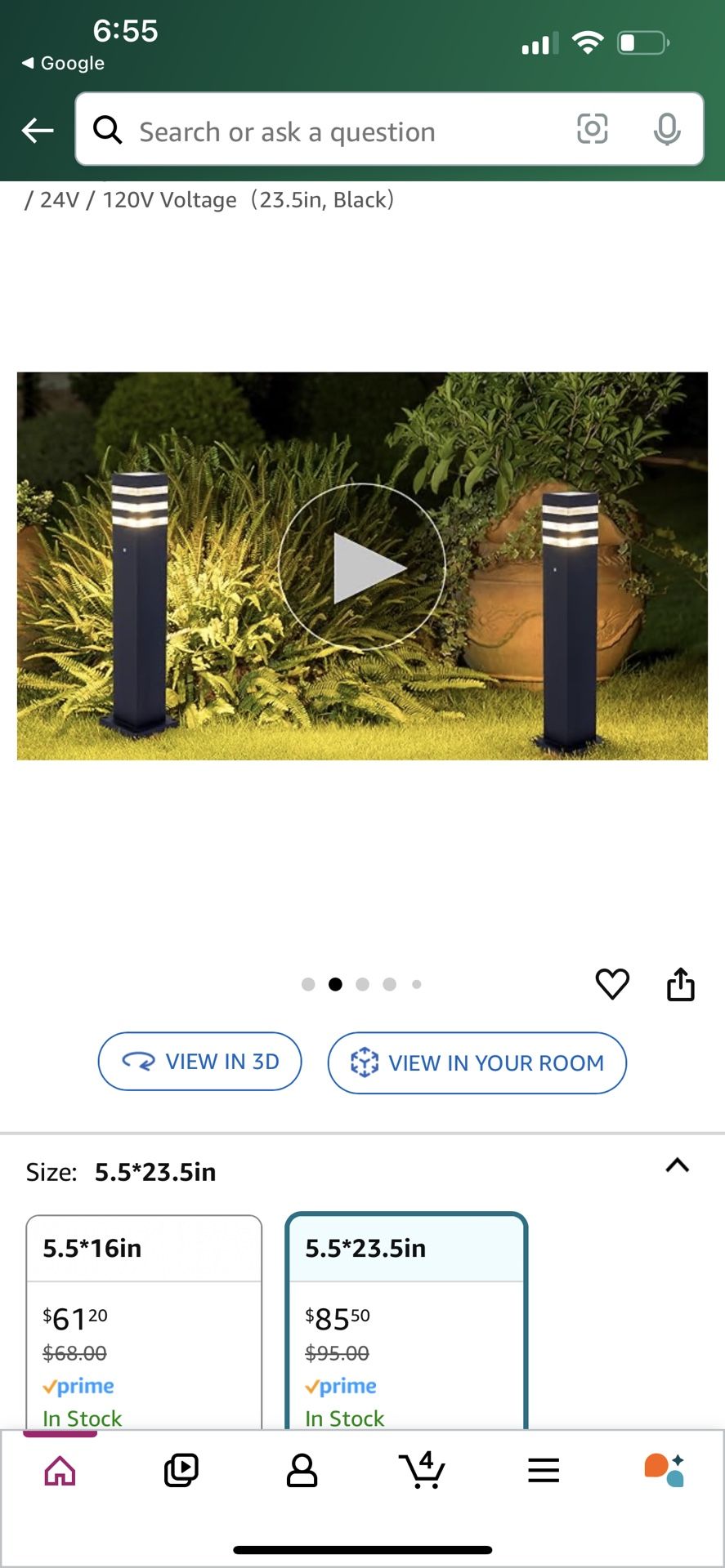 AILICIN Pathway Lights Post Lights IP55 Waterproof Outdoor Lamp Post Lawn Light Floor Lamp E26 Lampholder Hardwired Suitable For 12V / 24V / 120V Volt