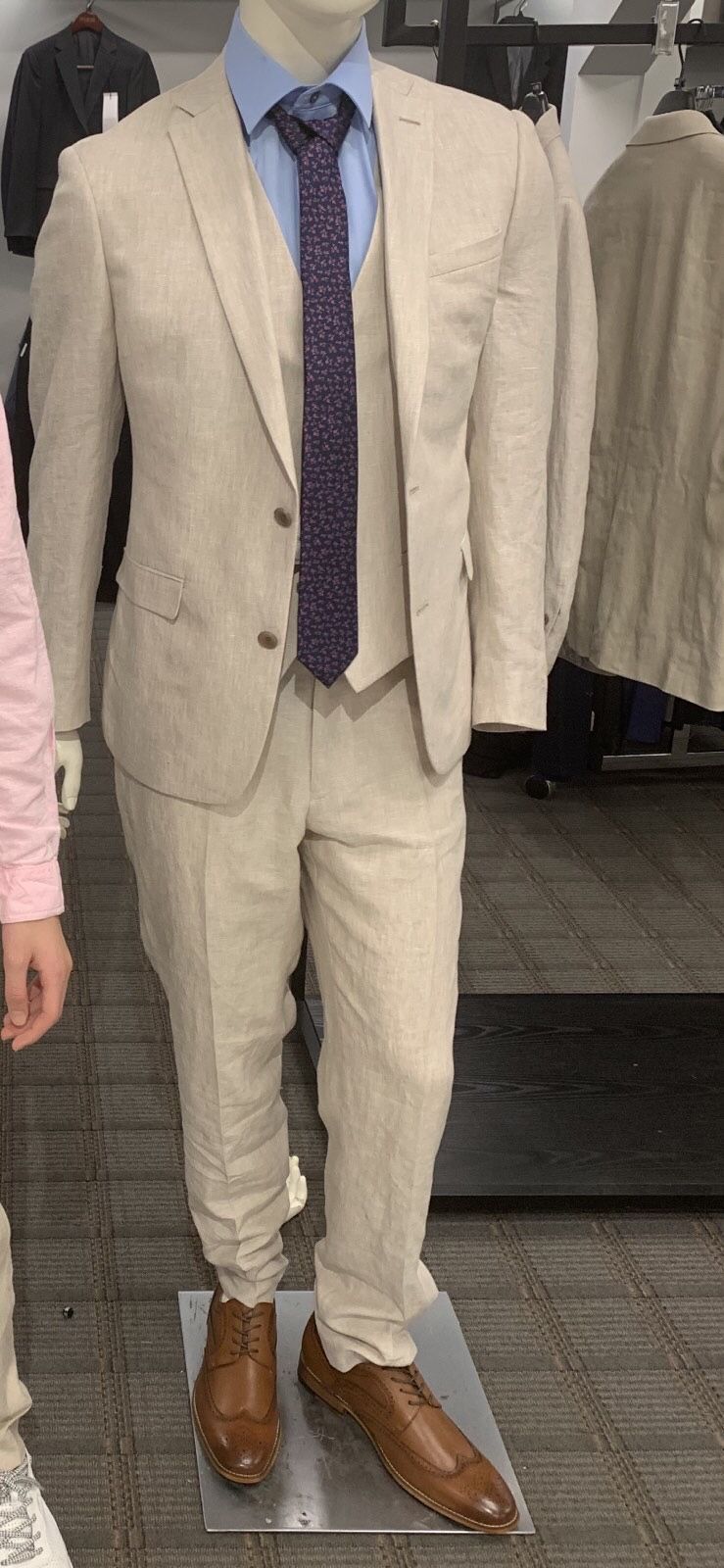 Calvin Klein Linen Suit Size 18 Regular