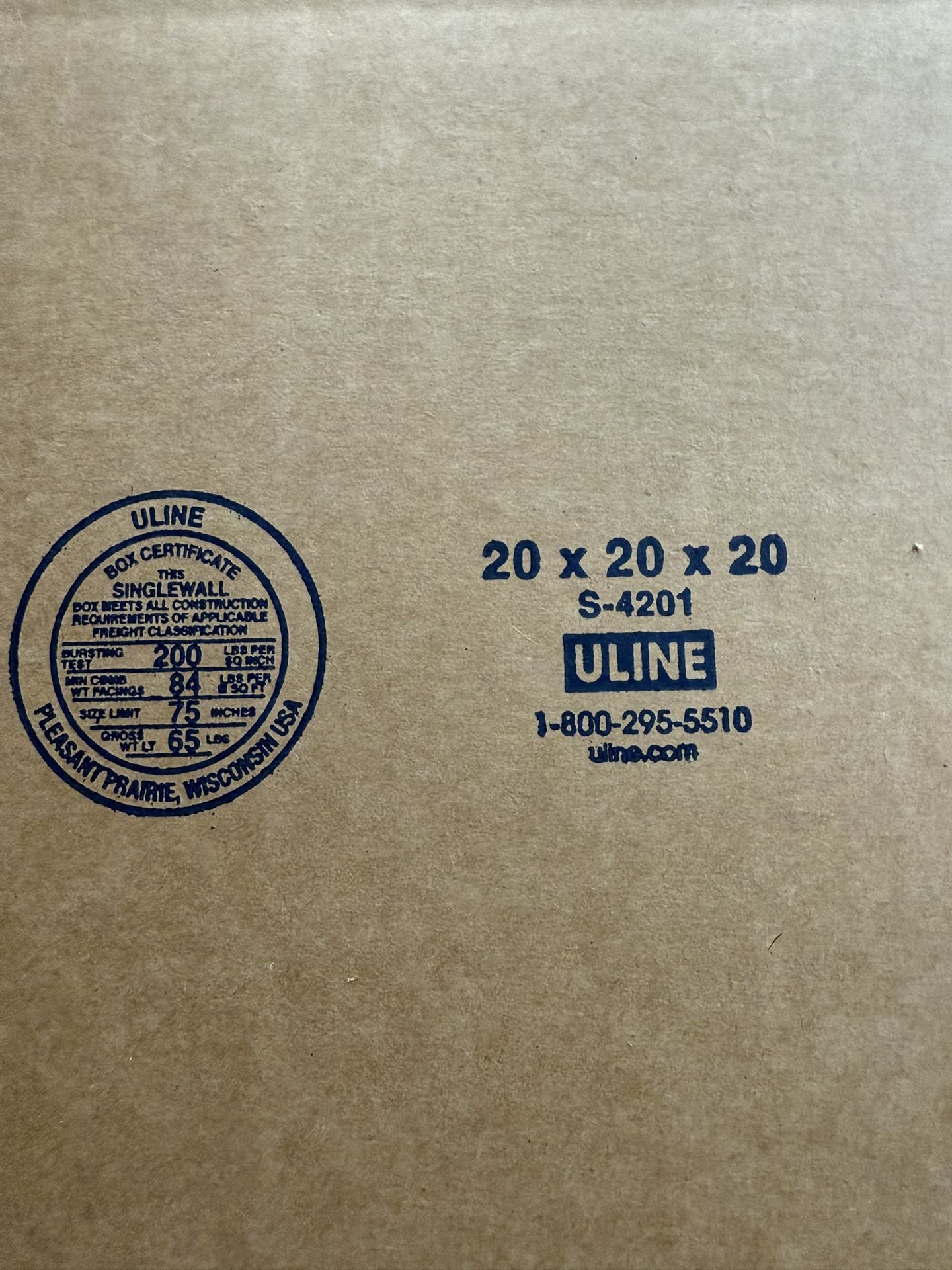 ULINE SHIPPING, STORAGE, MOVING BOXES