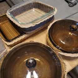 Vintage Pyrex W/. Baskets