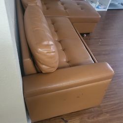 Leather Sectional Sleeper Sofa