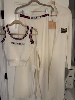 White Knit Tank & Long Cardigan Set