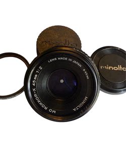 Minolta MD Rokkor-X 45mm f/2 Pancake Prime Lens EXC+ No Fungus/Haze/Oil - Tested