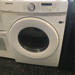 New Samsung - 7.5 Cu. Ft. Stackable Electric Dryer with Sensor Dry - White