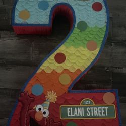 Number Two Piñata Elmo Theme 