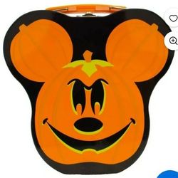 New disney halloween mickey metal tin container