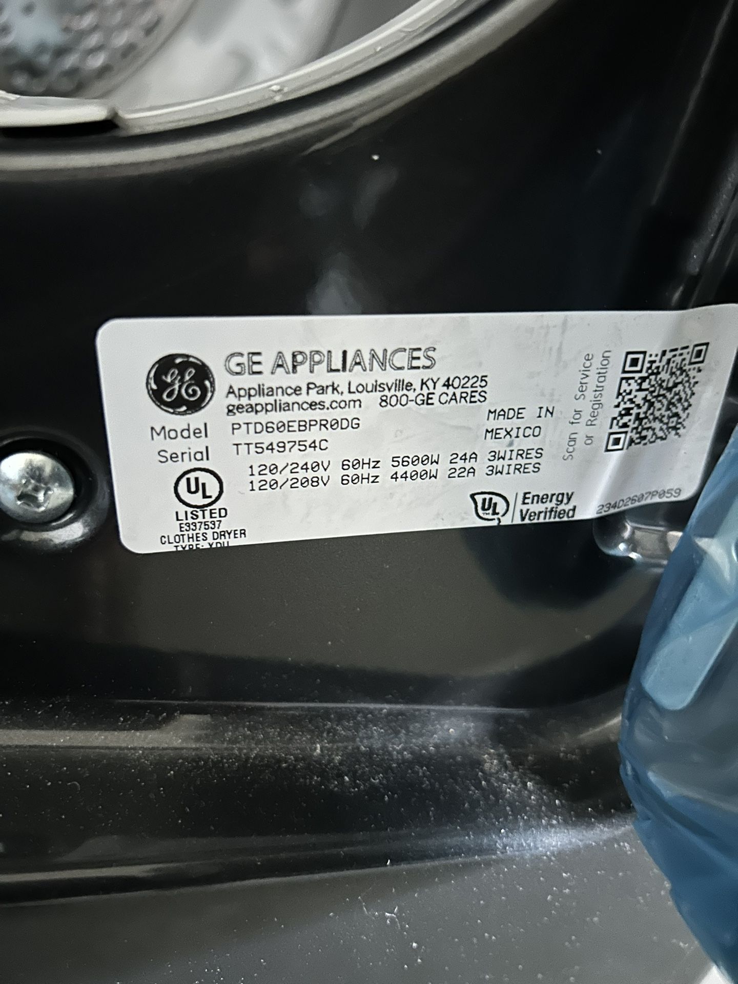 Ge Profile Electric Dryer 1 Year Old