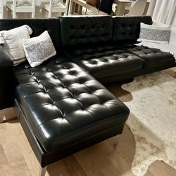 Black Leather Couch