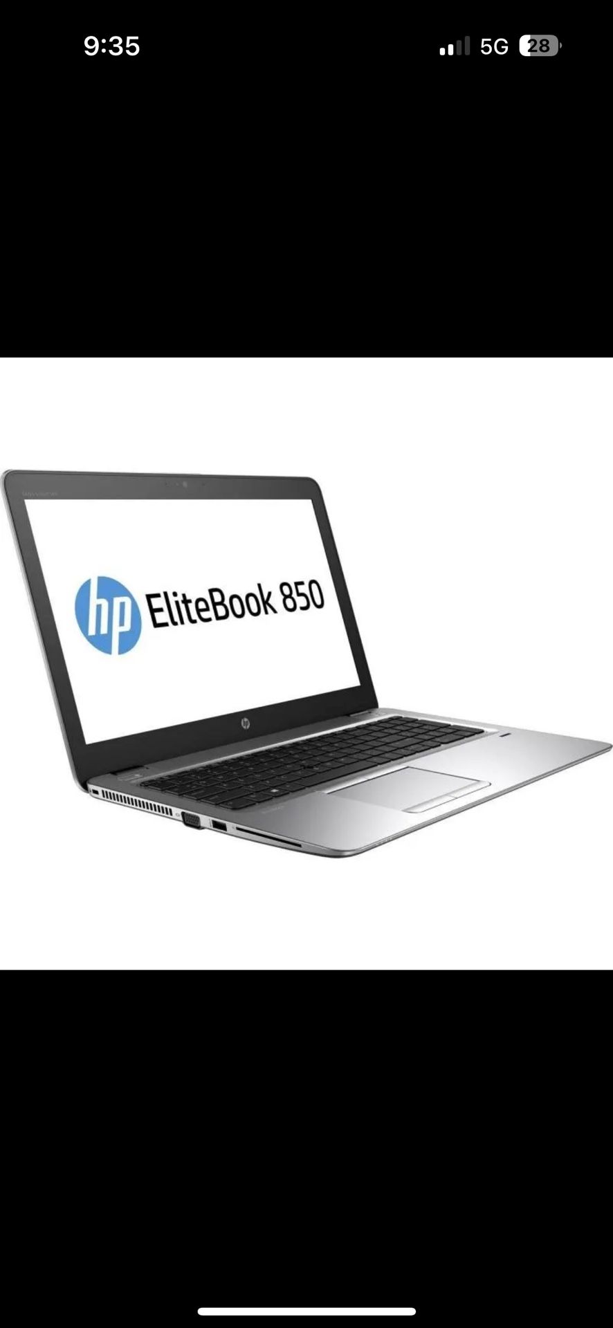 HP EliteBook 850 G2 15.6 Intel Core i7-5600U 2.60GHz 8GB RAM 500GB HDD