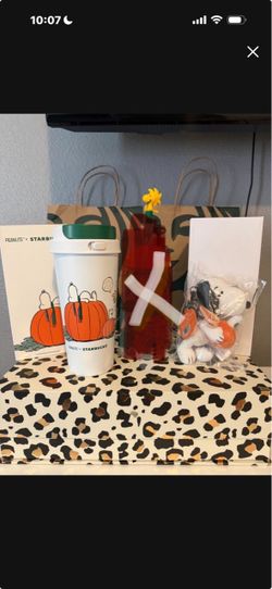 Snoopy Starbucks + Peanuts fall collection inspired by the Great Pumpkin.