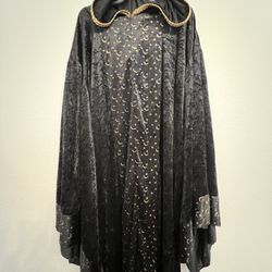 NEW Rubie's Midnight Priestess Vampire Witchy Velvet Hooded Robe Dress (one size) Halloween