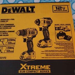 Dewalt New Kit Drill And Impact 12v Brushless 