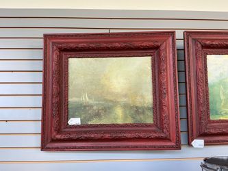 Framed Ship Painting