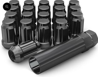 24 Black Spline Lug Nuts 12x1.5 Fits 6 lug wheels