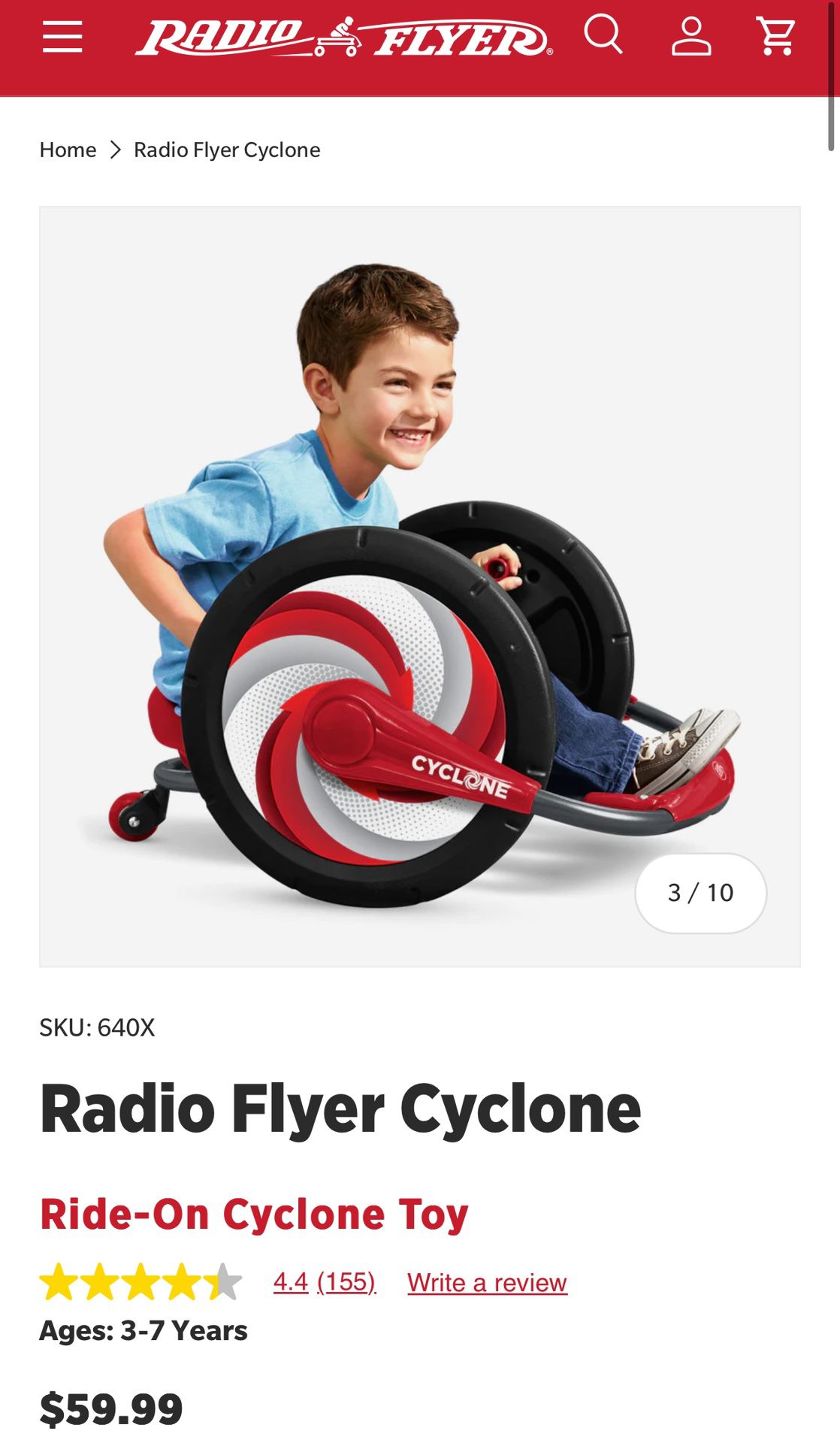 (2)  Ride-On Cyclone Toys