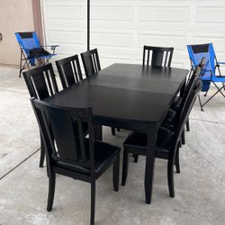 Black Dining Table With 8 Chairs