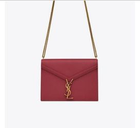Saint Laurent Cassandra Medium Shoulder Bag – Red LeatherSaint Laurent Cassandra Red Leather Medium Shoulder Bag