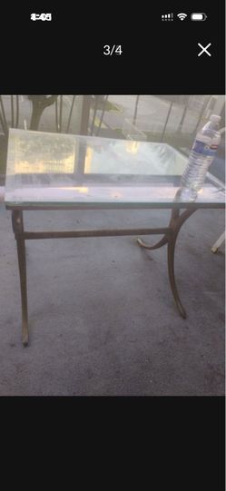 Glass and brass coffee table needs new painting