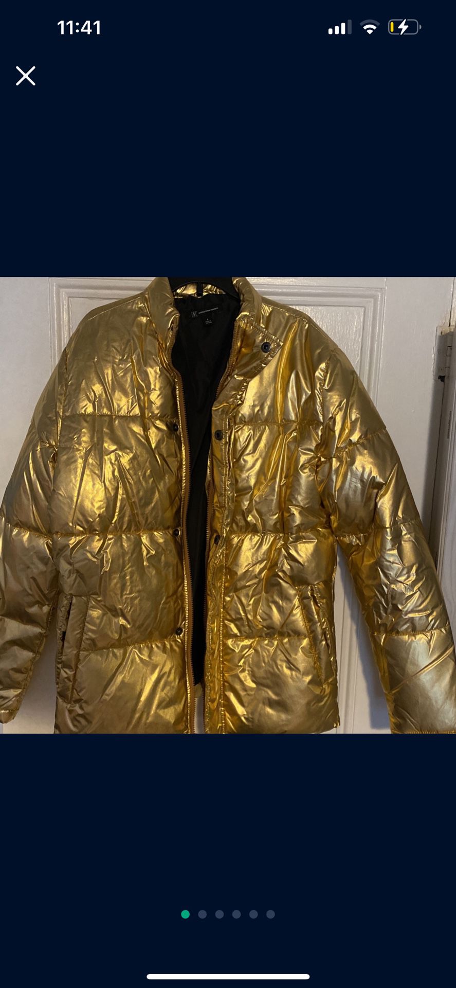 Mens Jacket, Gold, Size Small From INC