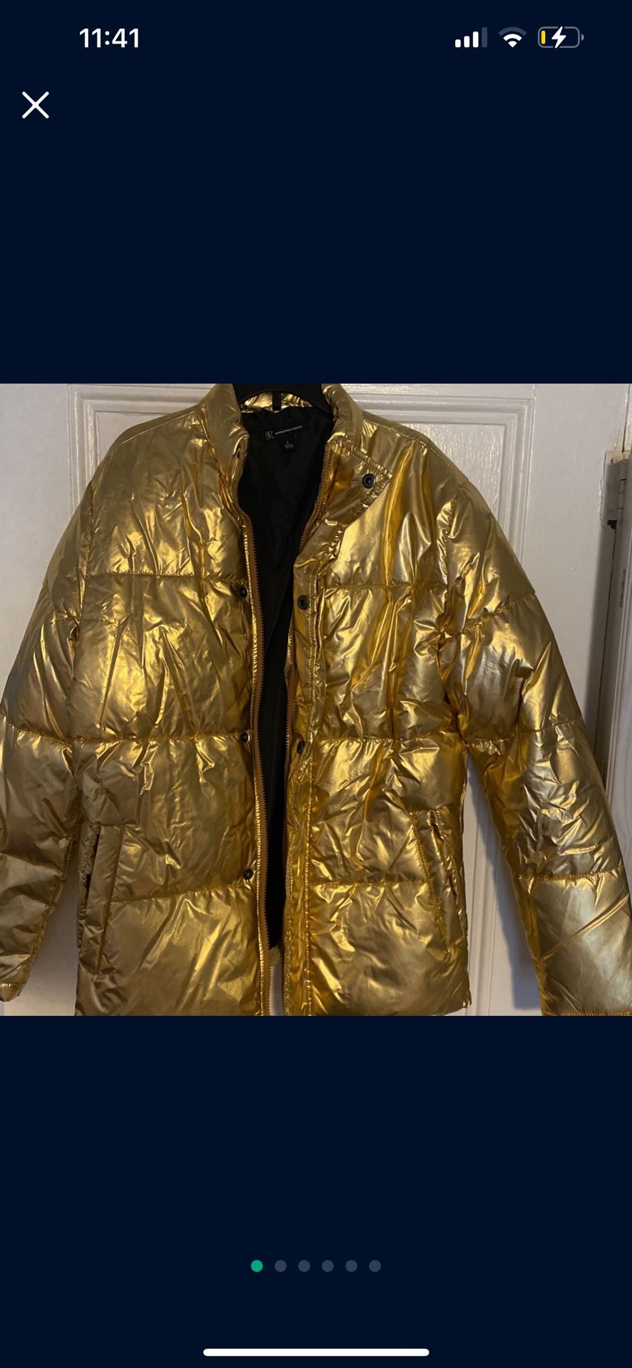 Mens Jacket, Gold, Size Small From INC