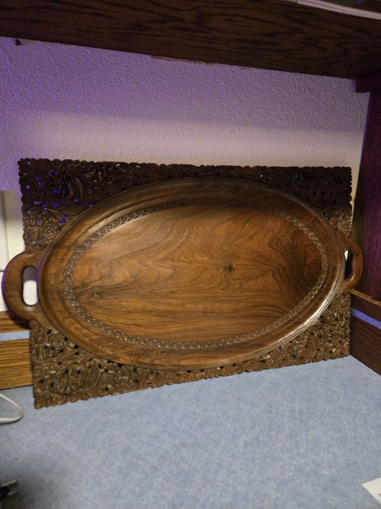 Vintage Wood Platter