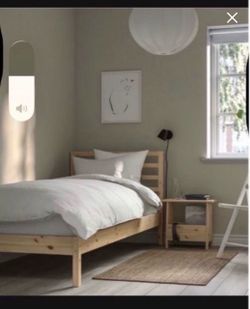 IKEA X L twin bed set ： frame + mattress + nightstand