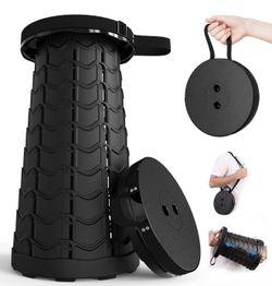 Brand New Collapsible Folding Camping Stool – Adjustable Height, 400 lb Capacity