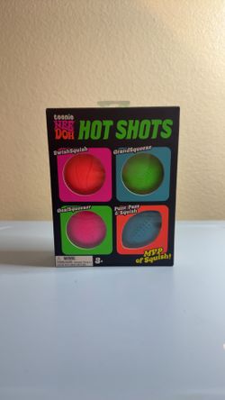 NeeDoh Teenie Hot Shots Squishy 4 Pack Sport Balls Viral NEW