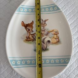 Vintage 90’s Disney store Easter Egg Plate Bambi Flower Thumper